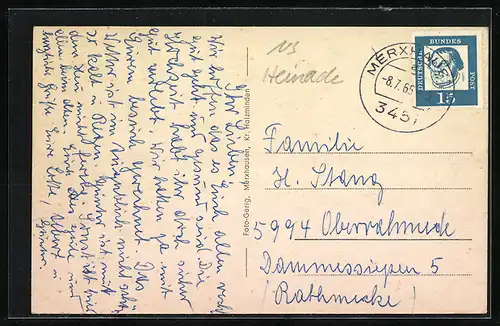 AK Merxhausen, Generalansicht der Stadt