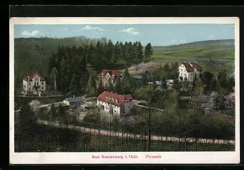 AK Bad Rastenberg in Thüringen, Finneck mit Villen