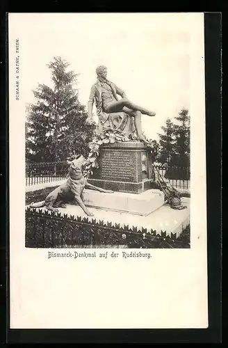AK Rudelsburg, das Denkmal des jungen Bismarck