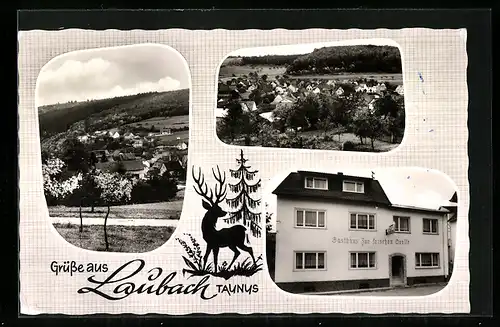 AK Laubach im Taunus, Ortstotale, Gasthaus zur frischen Quelle