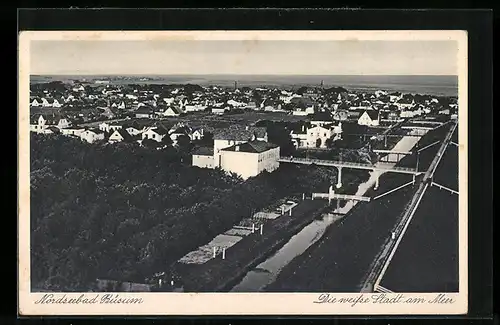 AK Nordseebad Büsum, Generalansicht der weissen Stadt am Meer
