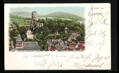 AK Eppstein i. T., Blick auf die Burgruine