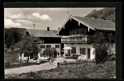 AK Ruhpolding in den Bayer. Alpen, das Landhaus Kraml
