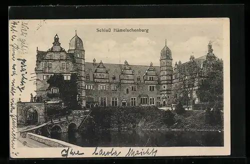 AK Emmerthal, vor dem Schloss Hämelschenburg