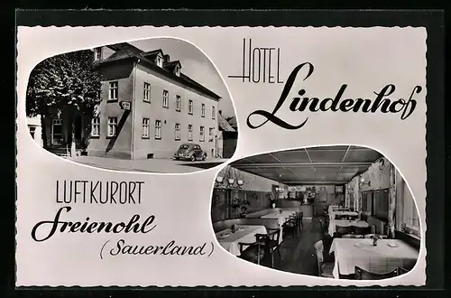 AK Freienohl im Sauerland, Hotel Lindenhof, im Gastraum