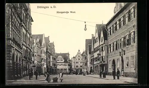 AK Dillingen a. D., Partie aus der Königstrasse West