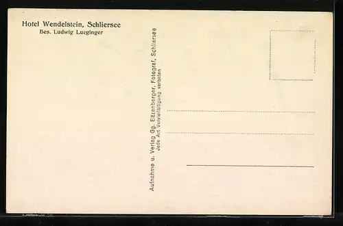 AK Schliersee, Hotel Wendelstein