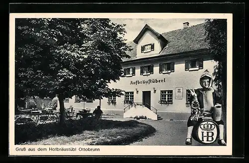 AK München-Ottobrunn, Hofbräustübl Ottobrunn, Gasthaus von Fritz u. Gretl Maier