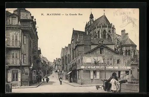 AK Mayenne, La Grande Rue