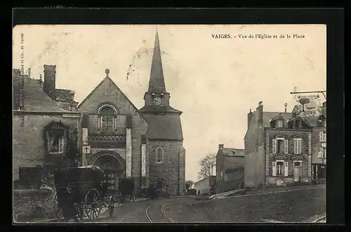 AK Vaiges, Vue de l`Eglise et de la Place
