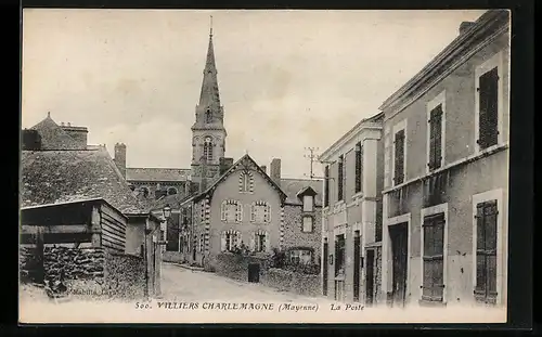 AK Villiers-Charlemagne, La Poste