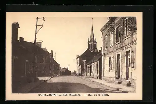 AK Saint-Aignan-sur-Roe, Rue de la Poste