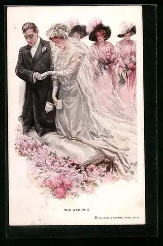 Künstler-AK Harrison Fisher: The wedding, Hochzeitspaar