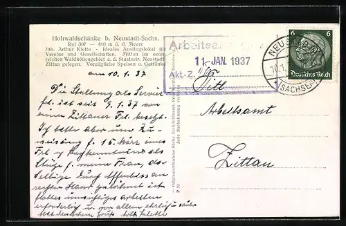 AK Neustadt, Partie am Gasthaus Hohwaldschänke