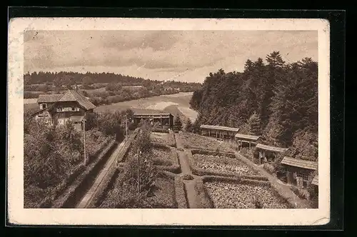 AK Bad Liebenzell, Burghalde, Erholungsheim mit Landschaftsblick