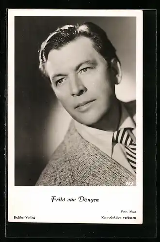 AK Schauspieler Frits van Dongen mit Krawatte