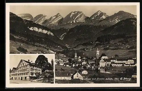 AK Neu St. Johann, Gasthaus und Pension Schäfle