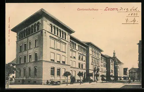 AK Luzern, Blick zum Cantonschulhaus