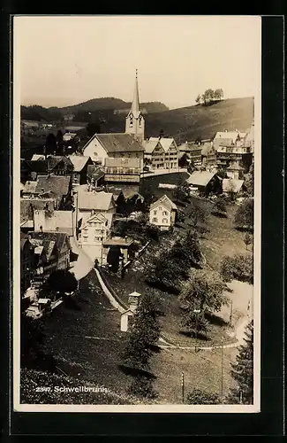 AK Schwellbrunn, Ortsansicht mit Kirche