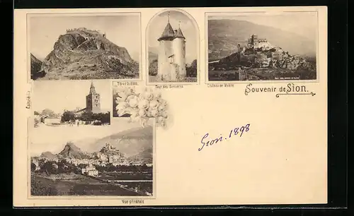 AK Sion, Tour des Sorcieres, Chateau de Valere