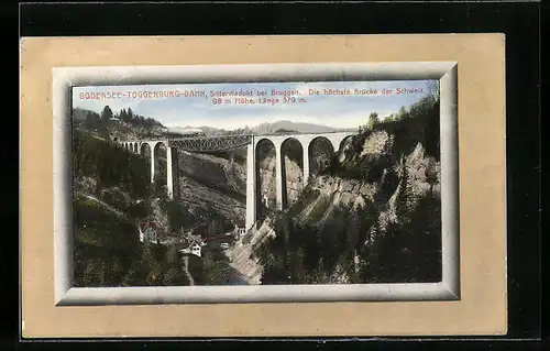 AK Bruggen, Sitterviadukt, Bodensee-Toggenburg-Bahn