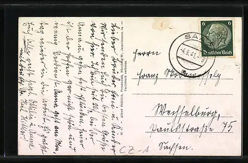 AK Tscheskonitz i. Sudetengau, Teilansicht