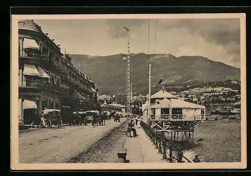 AK Jalta, Uferpartie mit Pferdewägen