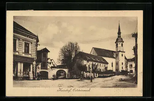 AK Kaindorf, Strassenpartie bei der Kirche