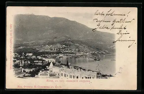 AK Jalta, Panoramablick auf die Stadt