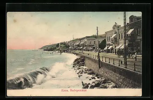 AK Jalta, Promenade am Ufer