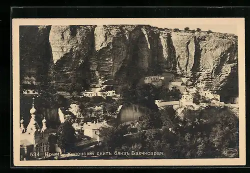 AK Bachtschyssaraj /Krim, Blick auf das Höhlen-Kloster