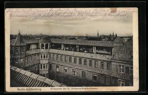 AK Berlin-Schöneberg, Dachgarten des St. Norbertus-Krankenhauses