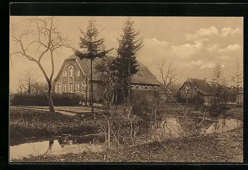 AK Münster i. W., Haus Rüschhaus d. Dichterin Droste-Hülshoff