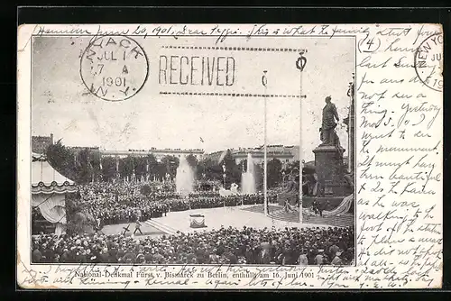 AK Berlin, National-Denkmal Fürst v. Bismarck enthüllt 1901
