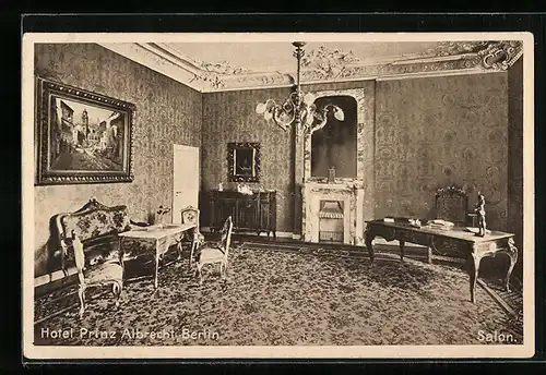 AK Berlin, Hotel Prinz Albrecht, Salon, Prinz-Albrecht-Str.