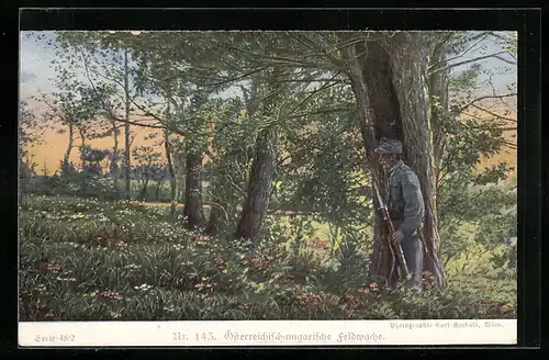 AK österreichischer Infanterist auf Feldwache