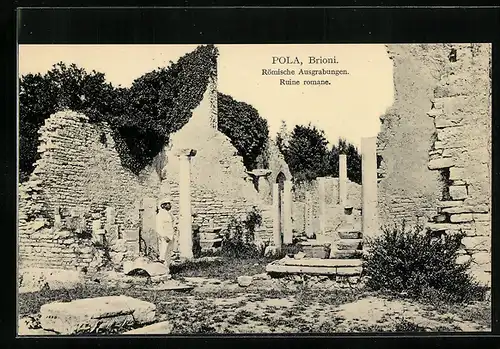 AK Brioni, Römische Ausgrabungen, Ruine romane