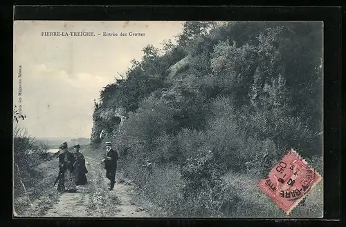 AK Pierre-la-Treiche, Entrée des Grottes