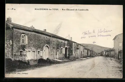 AK Maizières-les-Toul, Rue Édouard-de-Landreville