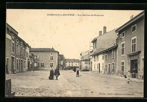 AK Dombasle-s-Meurthe, Rue Mathieu-de-Dombasle, Strassenpartie