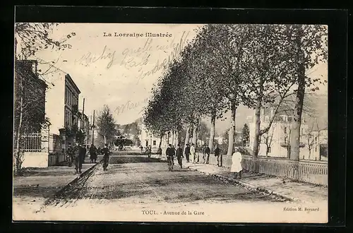 AK Toul, La Lorraine illustrée, Avenue de la Gare