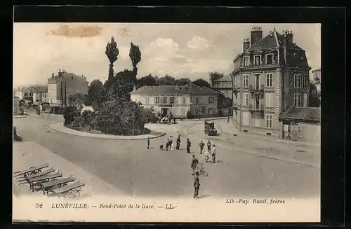 AK Lunéville, Rond-Point de la Gare