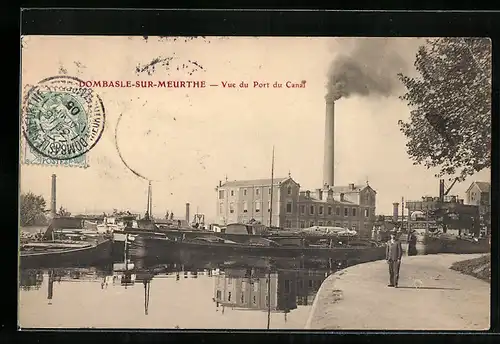 AK Dombasle-sur-Meurthe, Vue du Port du Canal