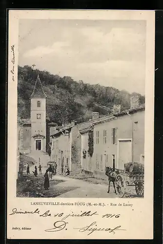 AK Laneuveville-derrière-Foug, Rue de l`Eglise, Strassenpartie