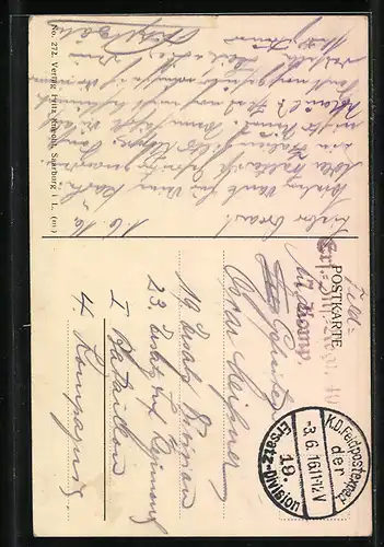 AK Xousse, Ortspartie mit Kirche