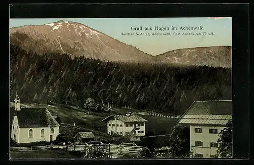 AK Hagen i. Achenwald, Ortspartie mit Kirche