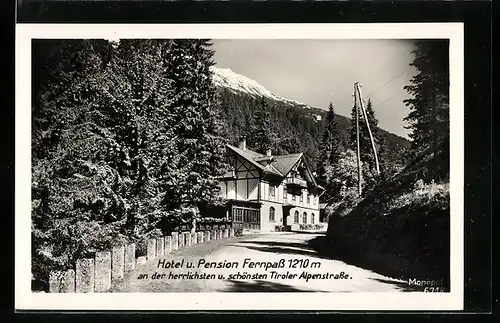 AK Fernpass /Tirol, Hotel u. Pension, Tiroler Alpenstrasse