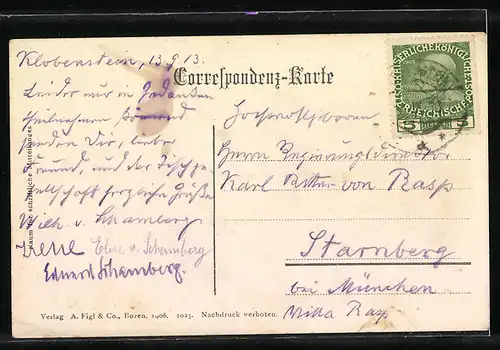 AK Lengmoos am Ritten, Ortsansicht mit Strassenpartie