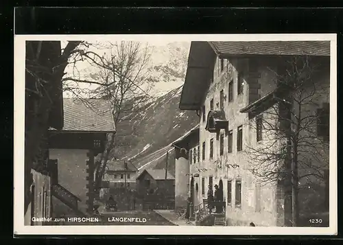 AK Längenfeld, vor dem Gasthof zum Hirschen