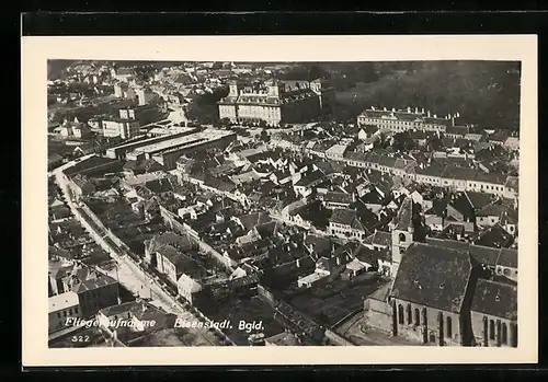 AK Eisenstadt, Ortsansicht, Fliegeraufnahme